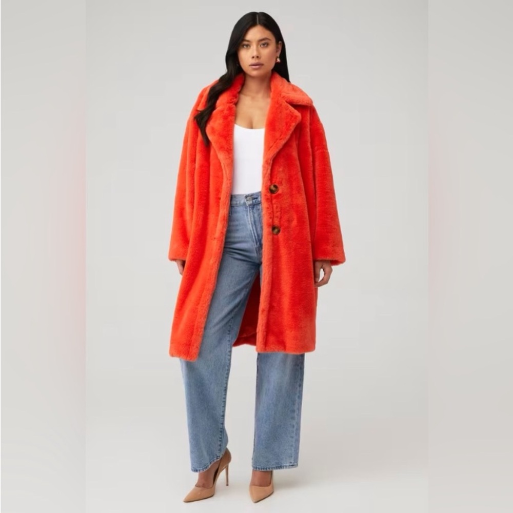 Coat in neon coral - Picture 2 of 5